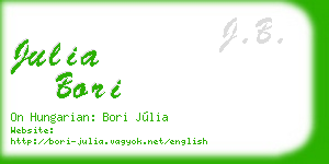 julia bori business card